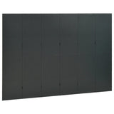NNEVL 6-Panel Room Divider Anthracite 240x180 cm Steel