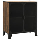 NNEVL Storage Cabinet Rustic Brown 72x36x82 cm Metal and MDF