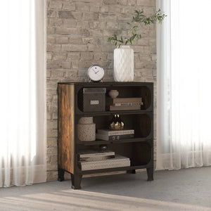 NNEVL Storage Cabinet Rustic Brown 72x36x82 cm Metal and MDF