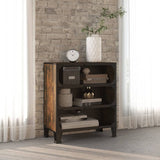 NNEVL Storage Cabinet Rustic Brown 72x36x82 cm Metal and MDF