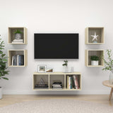 NNEVL 5 Piece TV Cabinet Set Sonoma Oak Chipboard
