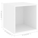 NNEVL 5 Piece TV Cabinet Set White Chipboard