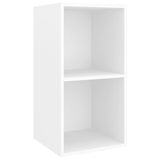 NNEVL 3 Piece TV Cabinet Set White Chipboard