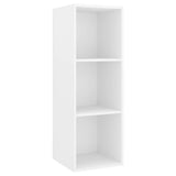 NNEVL 3 Piece TV Cabinet Set White Chipboard