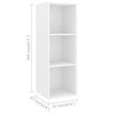 NNEVL 3 Piece TV Cabinet Set White Chipboard