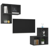 NNEVL 4 Piece TV Cabinet Set Grey Chipboard