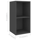 NNEVL 4 Piece TV Cabinet Set Grey Chipboard