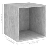 NNEVL 4 Piece TV Cabinet Set Concrete Grey Chipboard