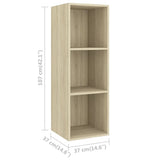 NNEVL 4 Piece TV Cabinet Set Sonoma Oak Chipboard
