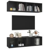 NNEVL Wall-mounted TV Cabinets 2 pcs Black Chipboard