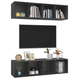NNEVL Wall-mounted TV Cabinets 2 pcs Grey Chipboard