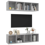 NNEVL Wall-mounted TV Cabinets 2 pcs Concrete Grey Chipboard