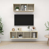 NNEVL 2 Piece TV Cabinet Set Sonoma Oak Chipboard