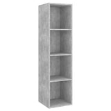NNEVL 2 Piece TV Cabinet Set Concrete Grey Chipboard