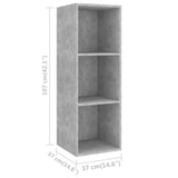 NNEVL 2 Piece TV Cabinet Set Concrete Grey Chipboard