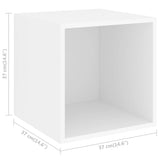 NNEVL 2 Piece TV Cabinet Set White Chipboard