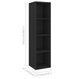 NNEVL 2 Piece TV Cabinet Set Black Chipboard