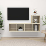 NNEVL 2 Piece TV Cabinet Set Sonoma Oak Chipboard