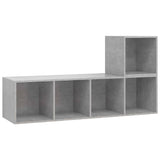 NNEVL 2 Piece TV Cabinet Set Concrete Grey Chipboard
