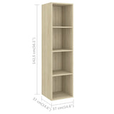 NNEVL 4 Piece TV Cabinet Set Sonoma Oak Chipboard