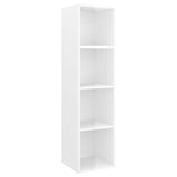 NNEVL 4 Piece TV Cabinet Set High Gloss White Chipboard