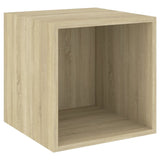 NNEVL 3 Piece TV Cabinet Set Sonoma Oak Chipboard