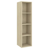 NNEVL 3 Piece TV Cabinet Set Sonoma Oak Chipboard