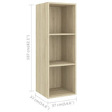 NNEVL 3 Piece TV Cabinet Set Sonoma Oak Chipboard