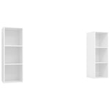 NNEVL Wall-mounted TV Cabinets 2 pcs White Chipboard