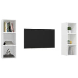 NNEVL Wall-mounted TV Cabinets 2 pcs White Chipboard