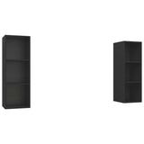 NNEVL Wall-mounted TV Cabinets 2 pcs Black Chipboard