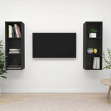 NNEVL Wall-mounted TV Cabinets 2 pcs Black Chipboard