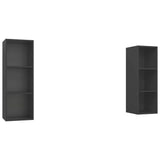 NNEVL Wall-mounted TV Cabinets 2 pcs Grey Chipboard