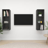 NNEVL Wall-mounted TV Cabinets 2 pcs Grey Chipboard