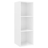 NNEVL Wall-mounted TV Cabinets 2 pcs High Gloss White Chipboard