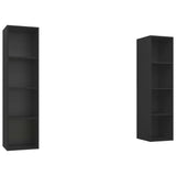 NNEVL Wall-mounted TV Cabinets 2 pcs Black Chipboard