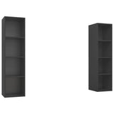 NNEVL Wall-mounted TV Cabinets 2 pcs Grey Chipboard