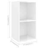 NNEVL Wall-mounted TV Cabinets 4 pcs High Gloss White Engineered Wood
