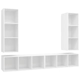 NNEVL Wall-mounted TV Cabinets 4 pcs White Chipboard