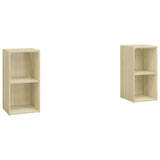 NNEVL TV Cabinets 2 pcs Sonoma Oak 72x35x36.5 cm Chipboard