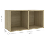 NNEVL TV Cabinets 2 pcs Sonoma Oak 72x35x36.5 cm Chipboard