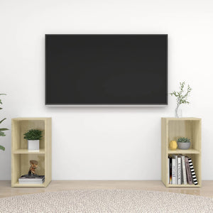 NNEVL TV Cabinets 2 pcs Sonoma Oak 72x35x36.5 cm Chipboard