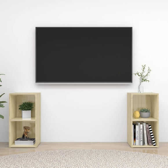 NNEVL TV Cabinets 2 pcs Sonoma Oak 72x35x36.5 cm Chipboard