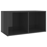 NNEVL TV Cabinets 2 pcs High Gloss Grey 72x35x36.5 cm Chipboard