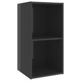NNEVL TV Cabinets 2 pcs High Gloss Grey 72x35x36.5 cm Chipboard