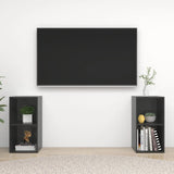 NNEVL TV Cabinets 2 pcs High Gloss Grey 72x35x36.5 cm Chipboard