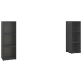 NNEVL TV Cabinets 2 pcs Grey 107x35x37 cm Chipboard