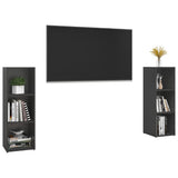 NNEVL TV Cabinets 2 pcs Grey 107x35x37 cm Chipboard