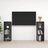 NNEVL TV Cabinets 2 pcs Grey 107x35x37 cm Chipboard