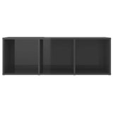 NNEVL TV Cabinets 2 pcs High Gloss Grey 107x35x37 cm Chipboard